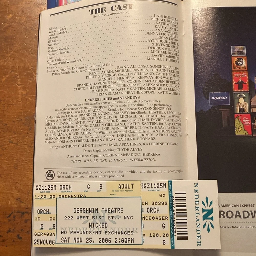 Wicked Broadway New York City Signed Production Poster - Picture 6 of 6